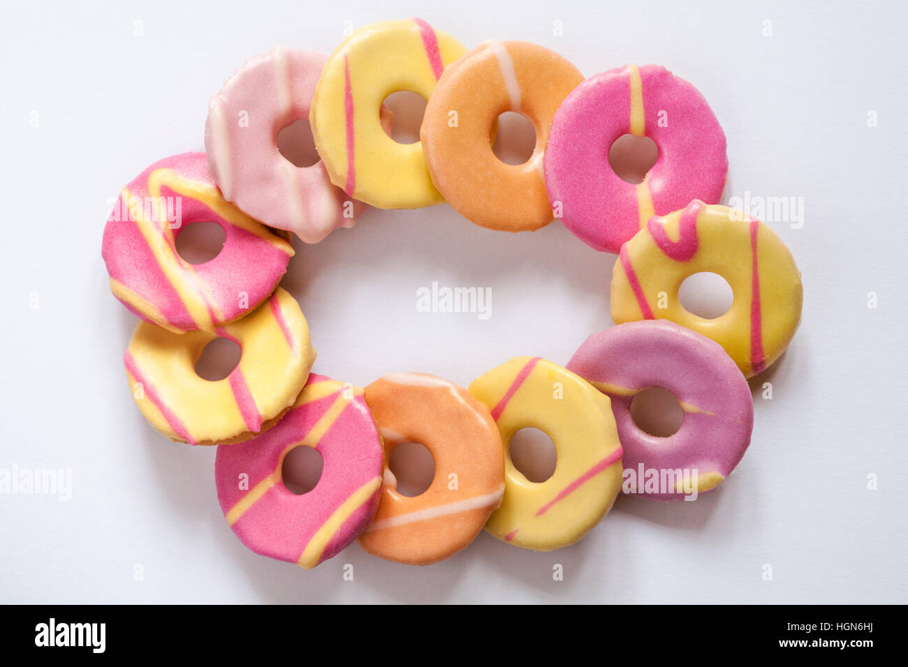 ring of Fox's mini party rings biscuits set on white background Stock Photo  - Alamy