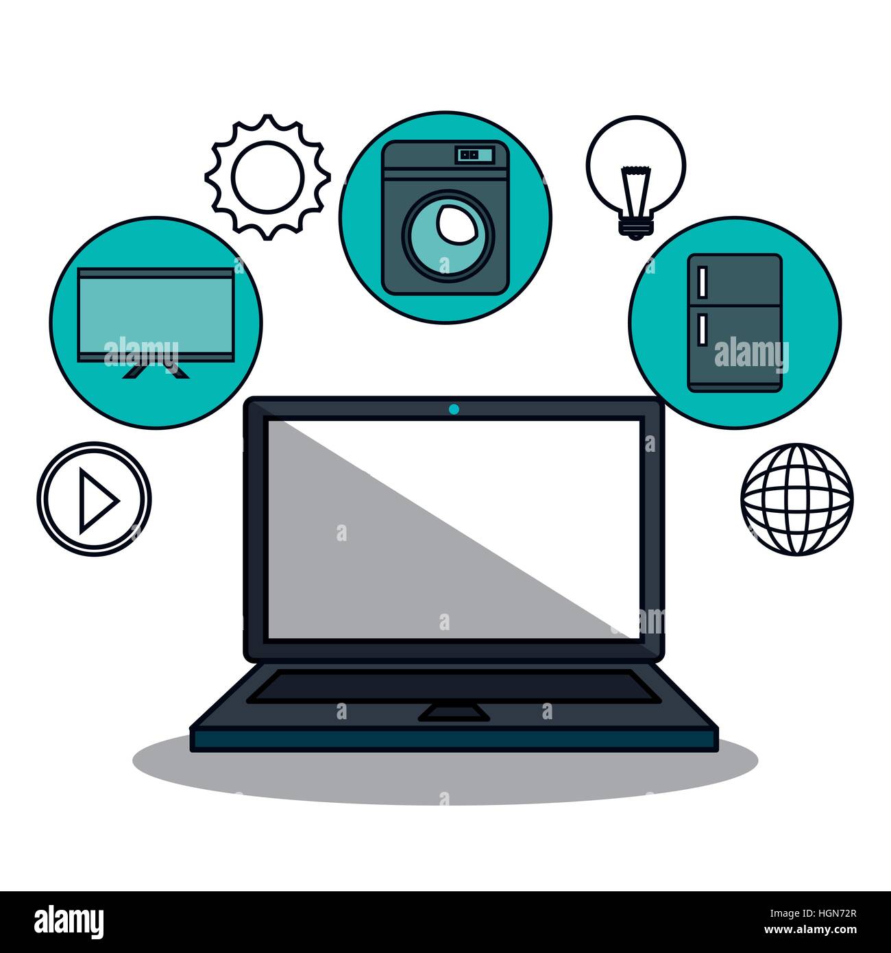 internet of things icons vector illustration design Stock Vector Image ...