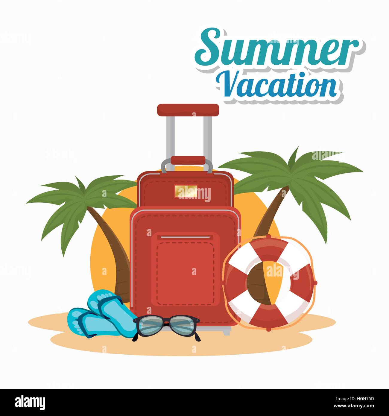 summer travel set isolated icons vector illustration design Stock ...
