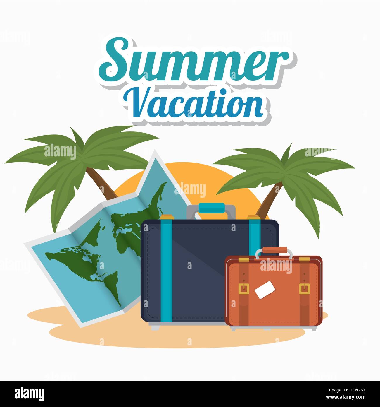 summer travel set isolated icons vector illustration design Stock ...