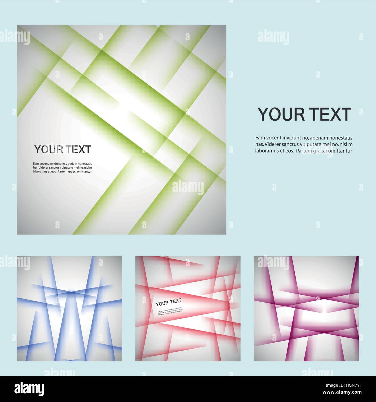 Vector set color line elements Stock Vector
