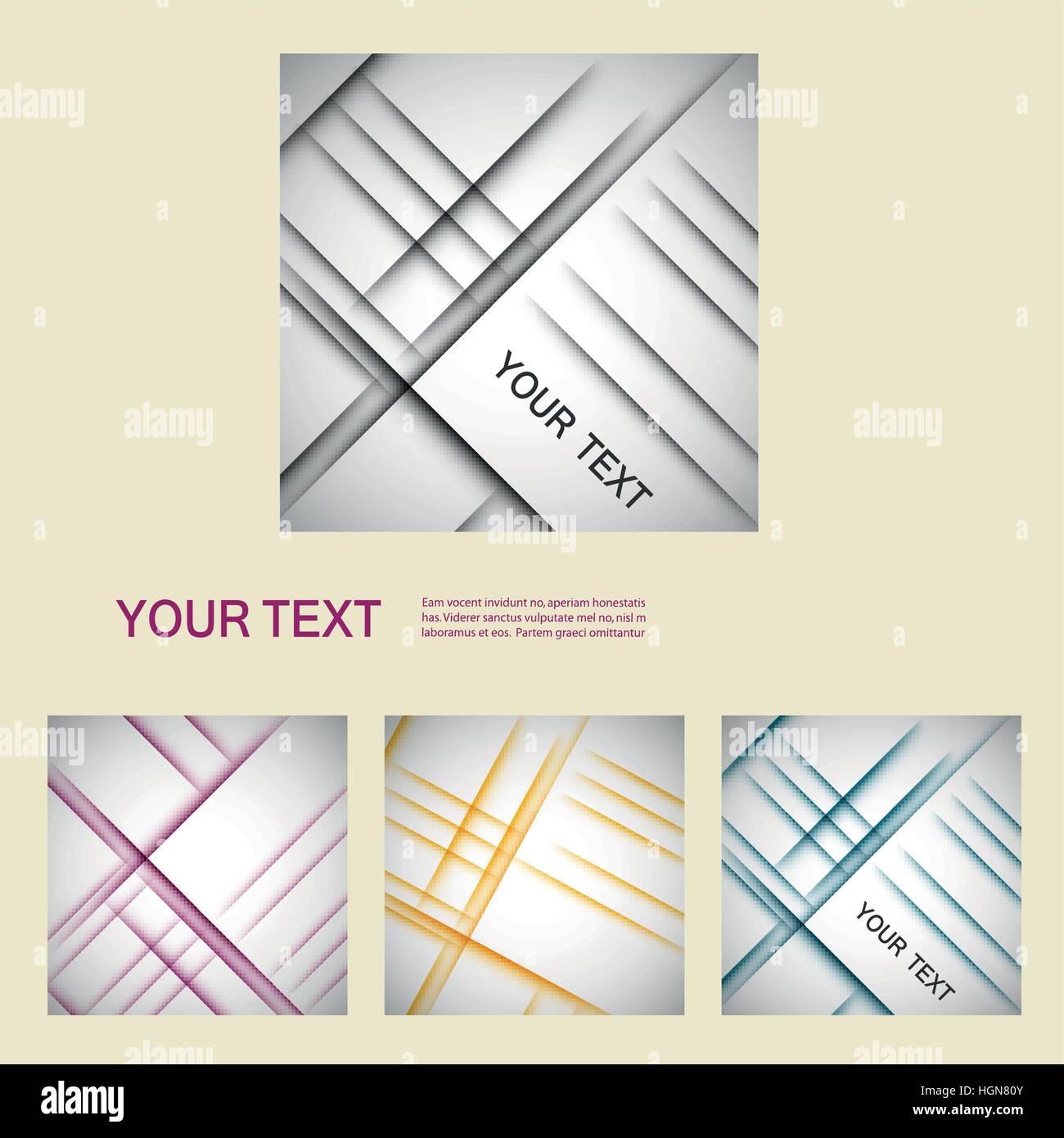Vector set color line elements Stock Vector
