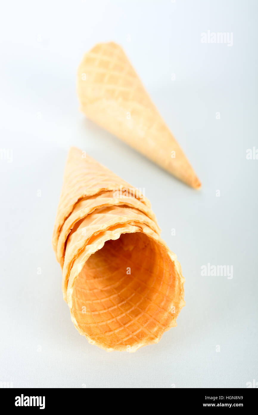 Empty ice cream cones stock photo alamy