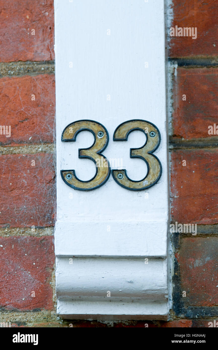 House Number 33 Sign On Wall Stock Photo Alamy house-number-33-sign-on-wall-stock-photo-alamy