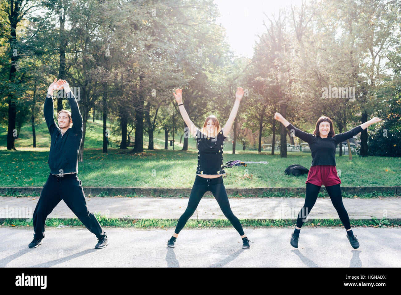 Jumping jacks exercise hi-res stock photography and images - Alamy