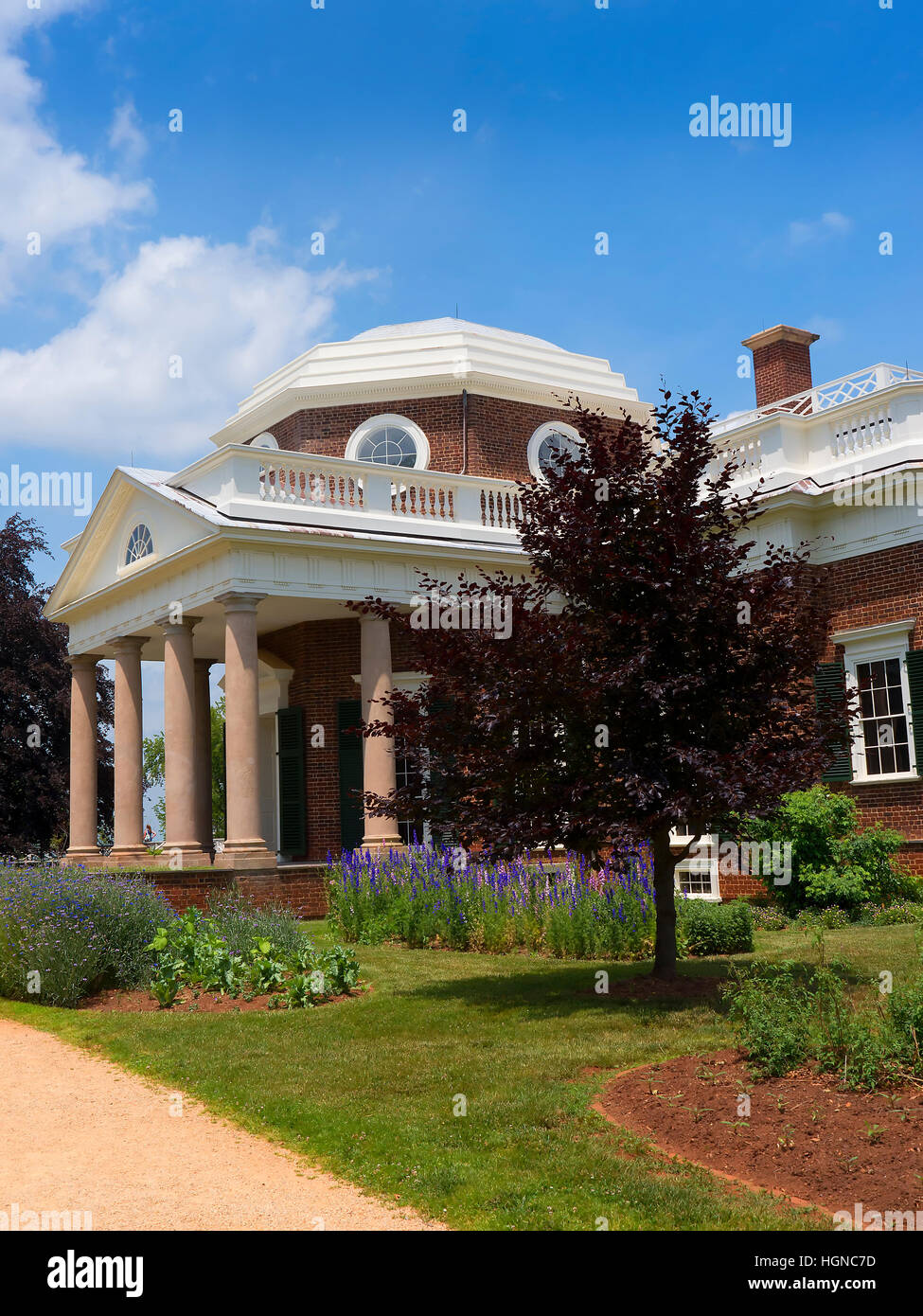 Monticello the graceful house built by Thomas Jefferson on the Potomac