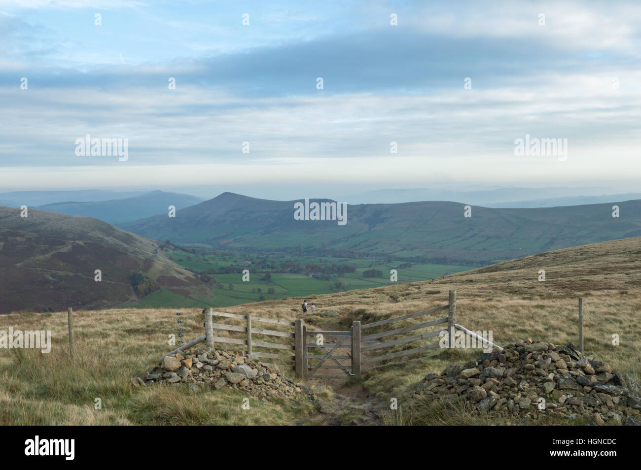 Edale Valley, Maam Tor Stock Photo