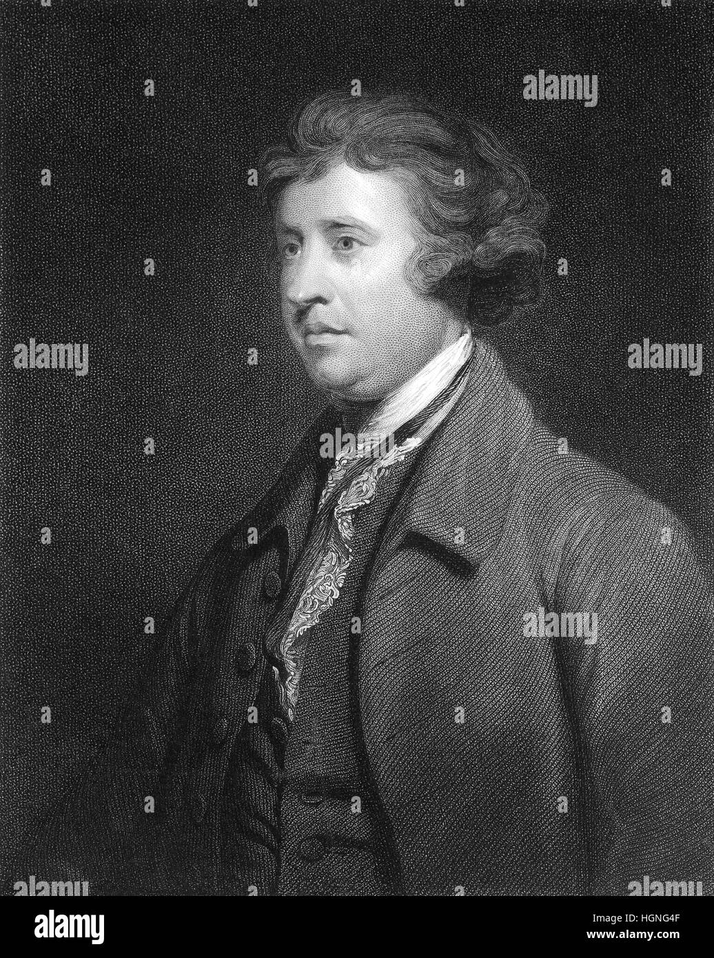 Edmund Burke, 1729 - 1797, a British writer, political philosopher and politician during the Age of Enlightenment Stock Photo