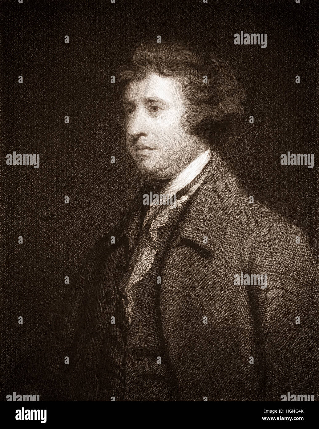 Edmund Burke, 1729 - 1797, a British writer, political philosopher and politician during the Age of Enlightenment Stock Photo