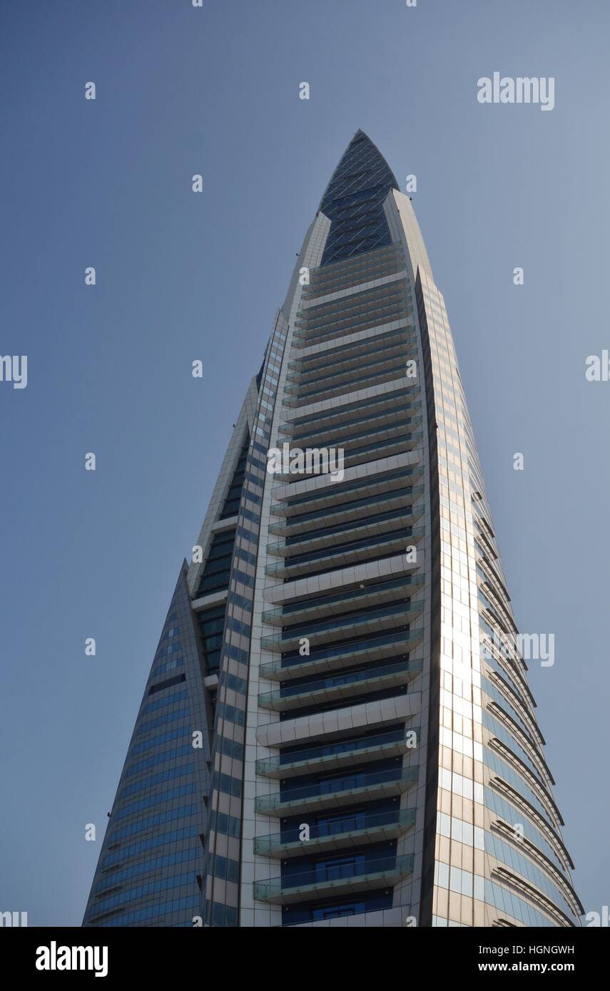 The Bahrain World Trade Center in Manama Stock Photo