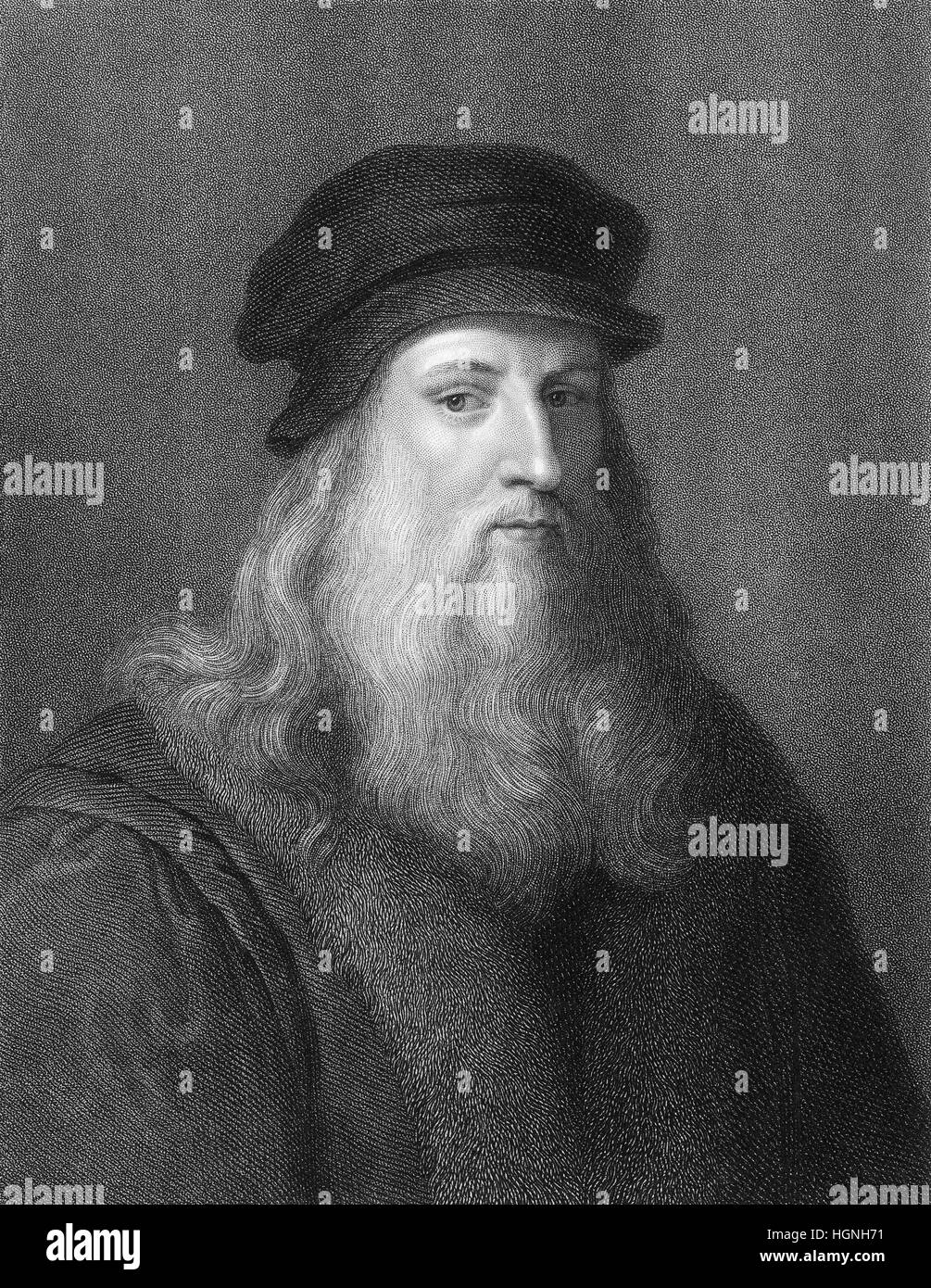 Leonardo da Vinci, 1452 - 1519, Italian painter, sculptor, architect and engineer, Leonardo da Vinci, 1452 - 1519, italienischer Maler, Bildhauer, Arc Stock Photo