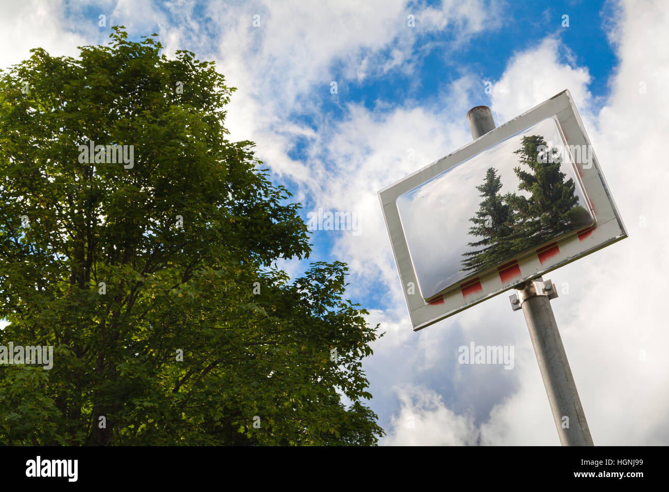 Mirror in the street Stock Photo Alamy