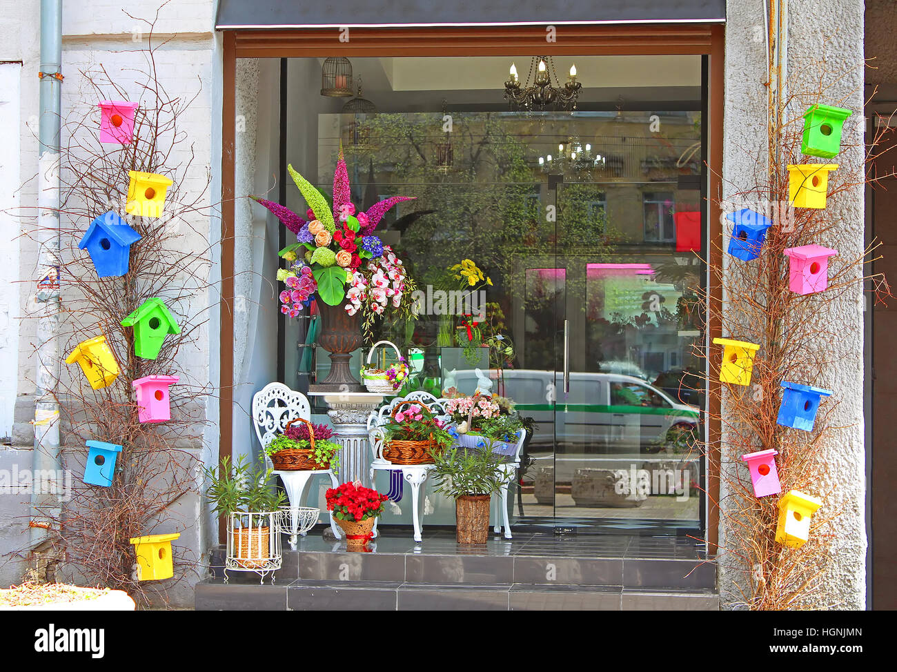Small flower shop Stock Photo - Alamy