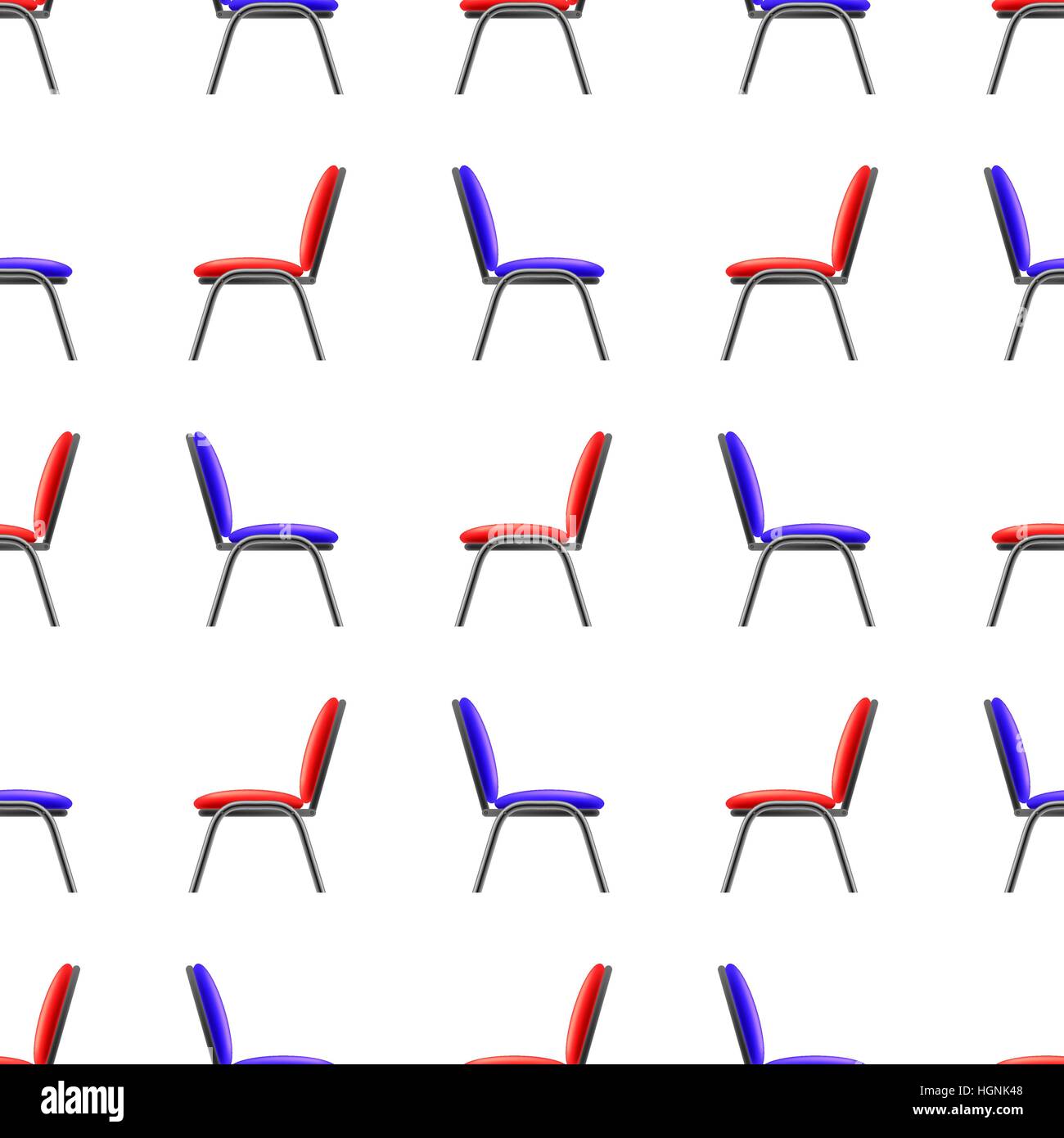 Blue and Red Office Chairs Seamless Pattern Stock Vector Image & Art