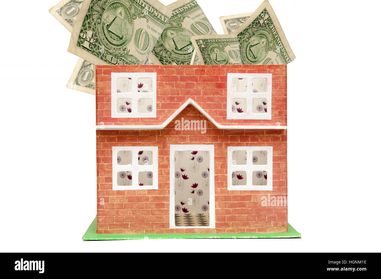 real estate and property prices concept showing the cost of houses Stock Photo