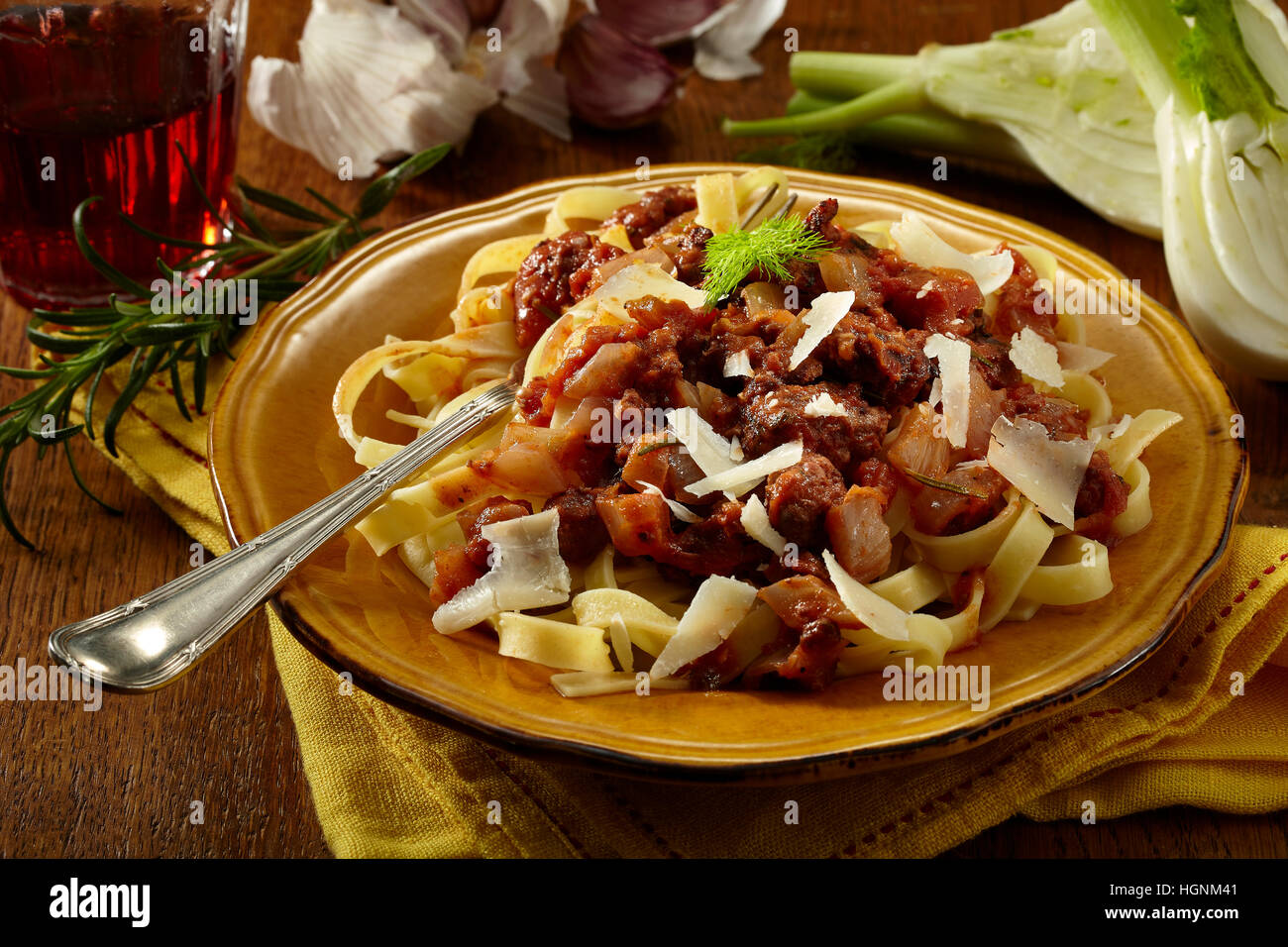 Sausage and fennel ragu Stock Photo Alamy