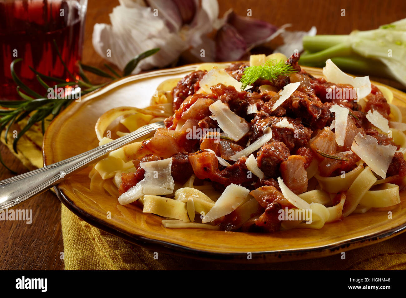Sausage and fennel ragu Stock Photo Alamy