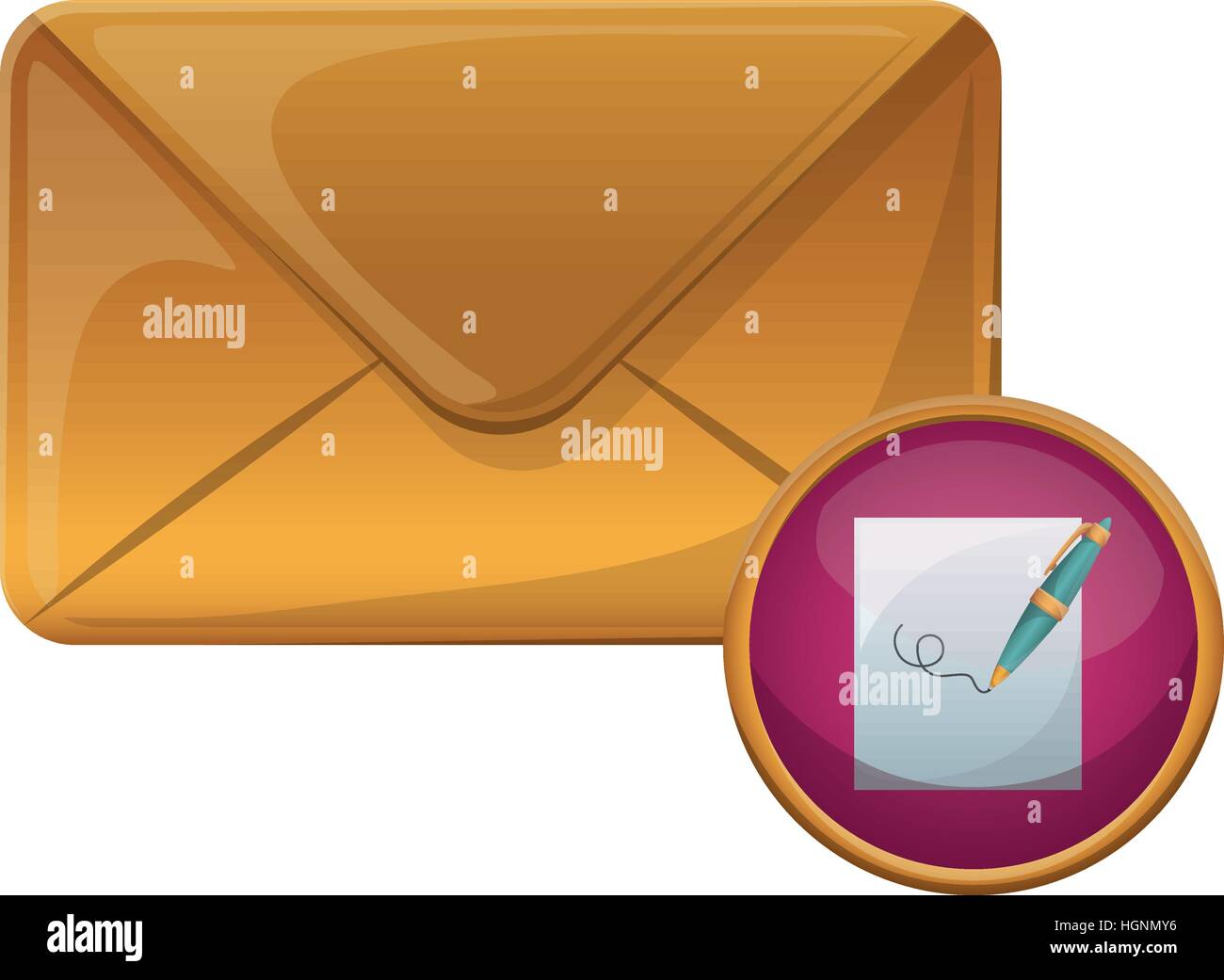 Envelope icon. Email mail message letter and marketing theme. Isolated ...