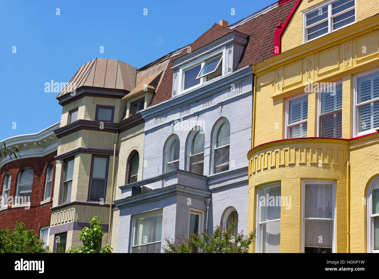 Luxury townhouses near Dupont Circle in Washington DC Stock Photo Alamy
