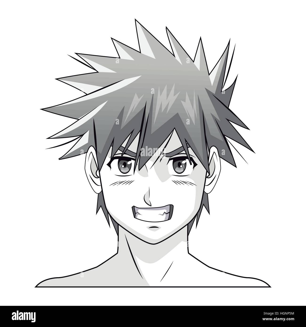 face boy anime manga comic character Stock Vector Image & Art - Alamy