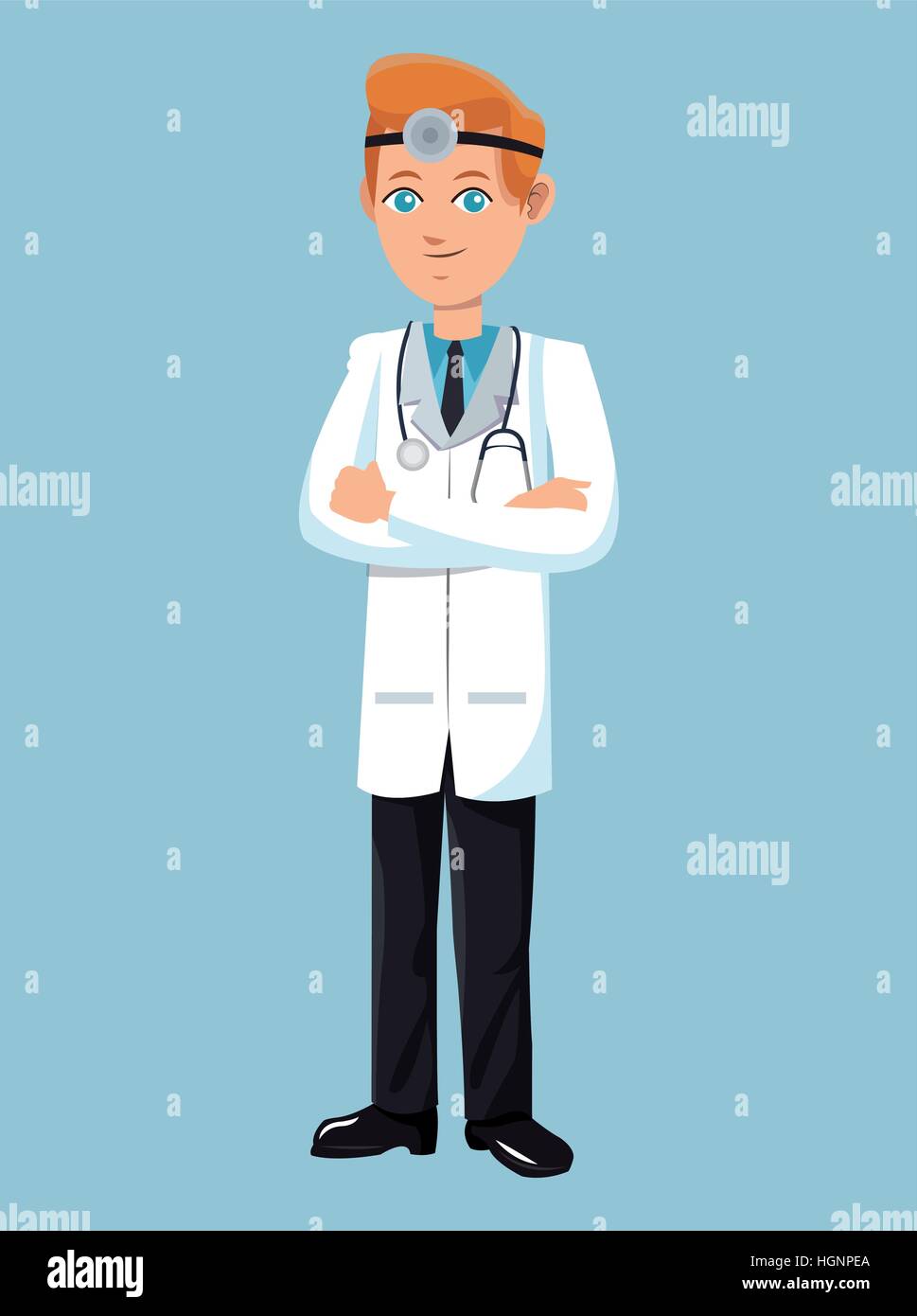 doctor standing wearing headmirror Stock Vector Image & Art Alamy