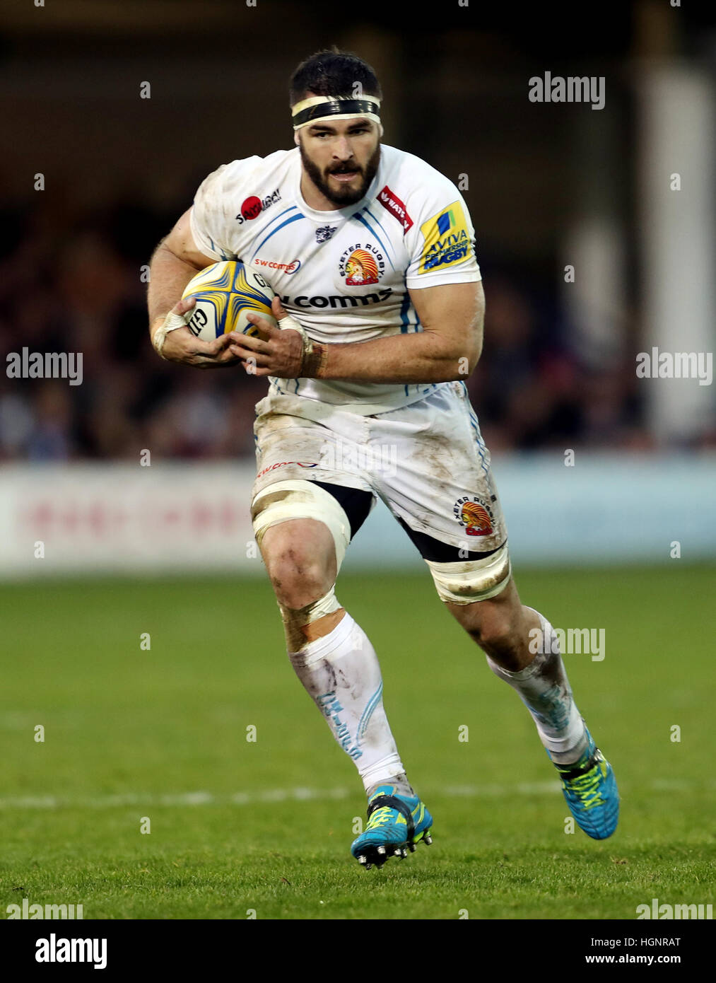 Exeter's Don Armand  during the Aviva Premiership match at the Recreation Ground, Bath. PRESS ASSOCIATION Photo. Picture date: Saturday December 31, 2016. See PA story RUGBYU Bath. Photo credit should read: David Davies/PA Wire. RESTRICTIONS: Editorial use only. No commercial use. Stock Photo