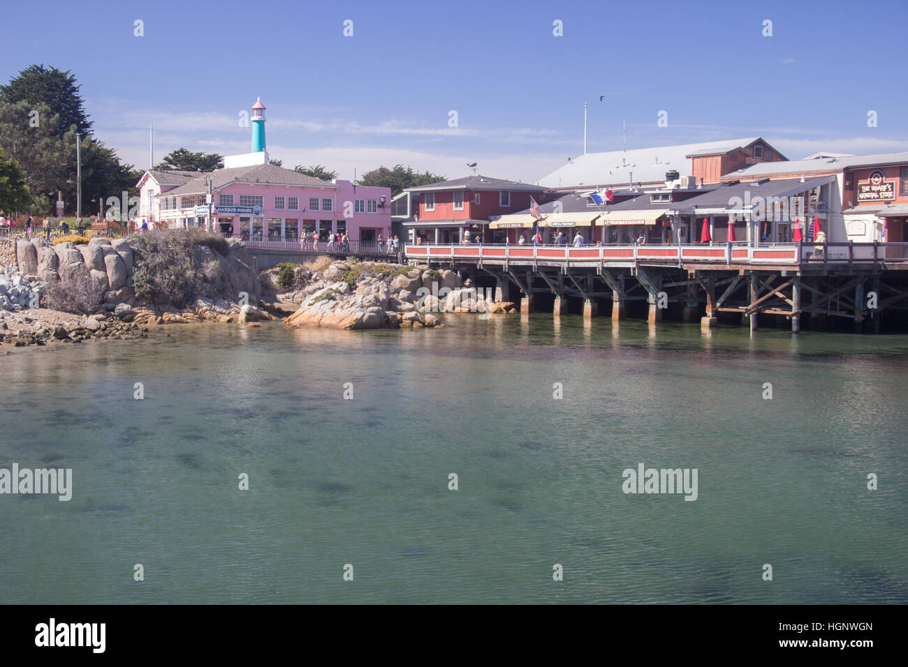 Old fishermans wharf monterey bay hi-res stock photography and images