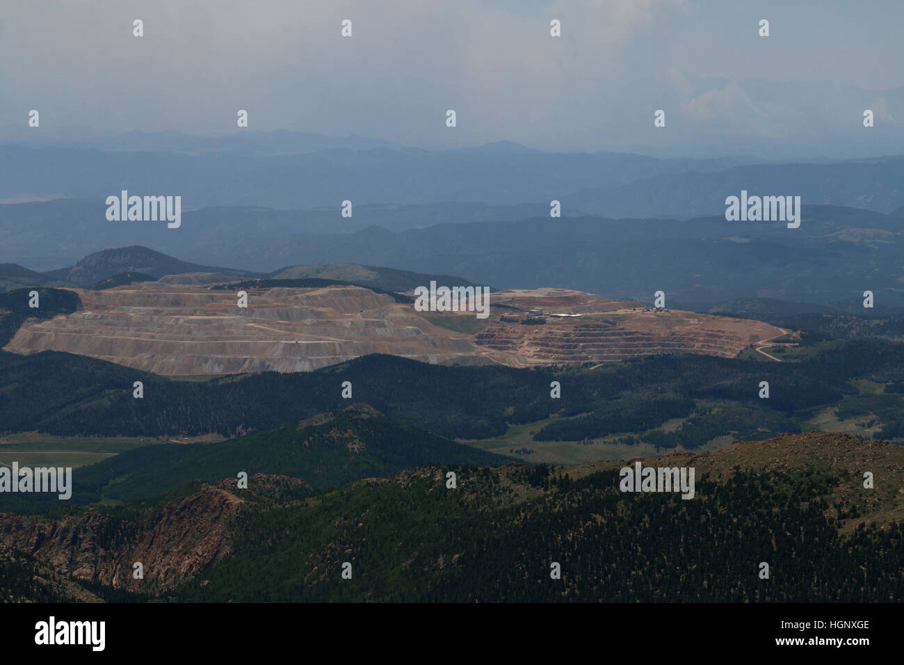 Strip mine near pikes peak Colorado Stock Photo