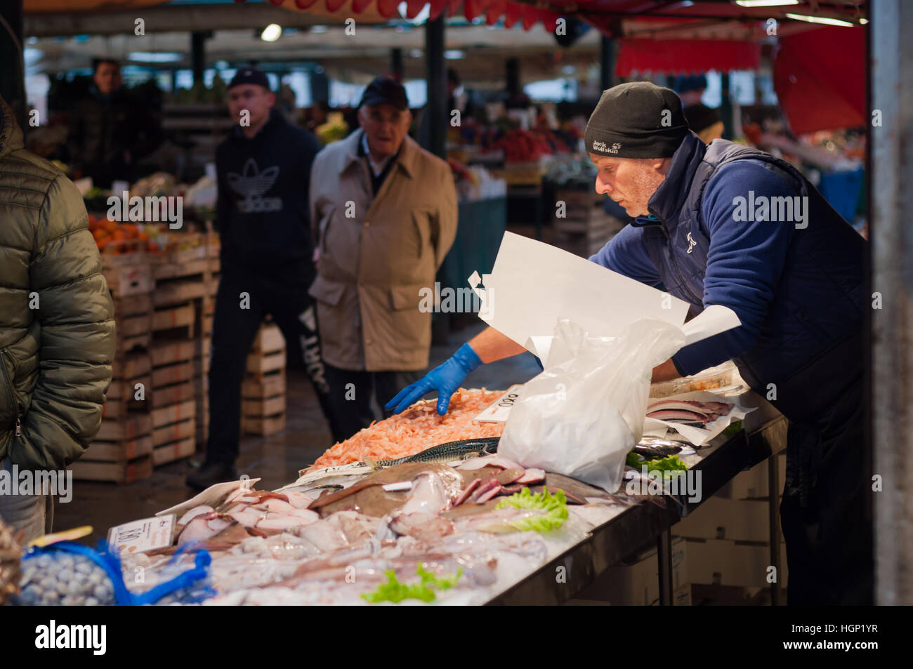 Rialto Fish Market in Venice Stock Photo Alamy