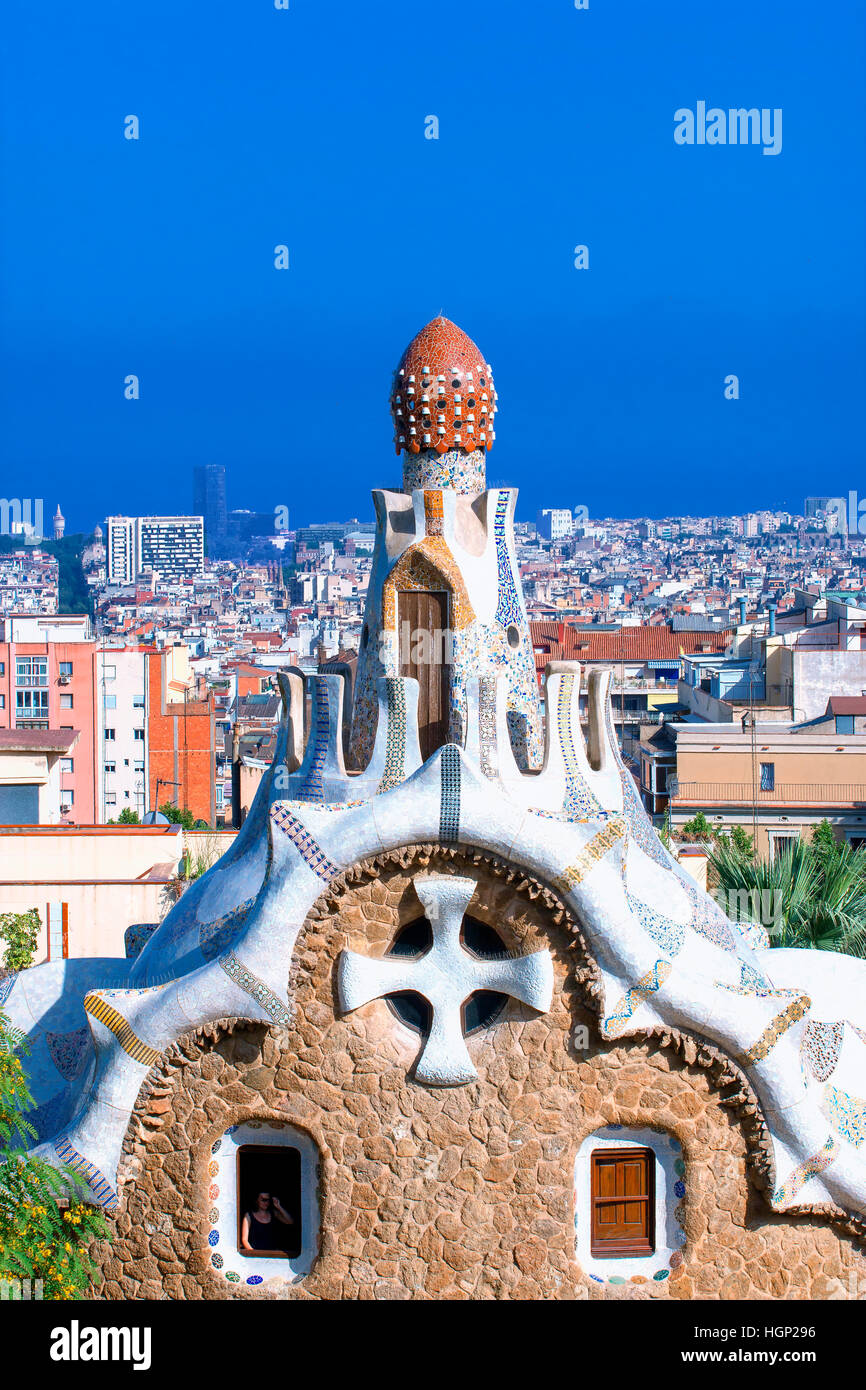 park Guell by Gaudi, Barcelona Stock Photo