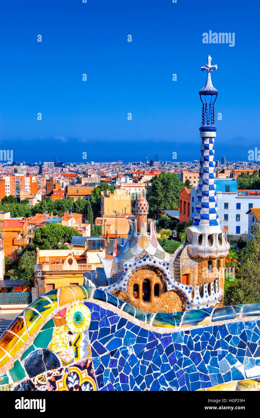 park Guell by Gaudi, Barcelona Stock Photo