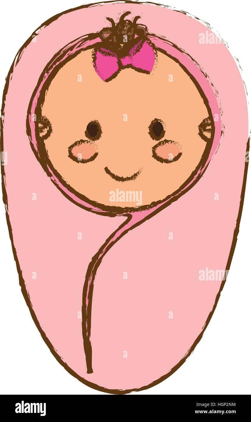 cute baby wrapped in a blanket icon over white background. colorful design.  vector illustration Stock Vector Image & Art - Alamy