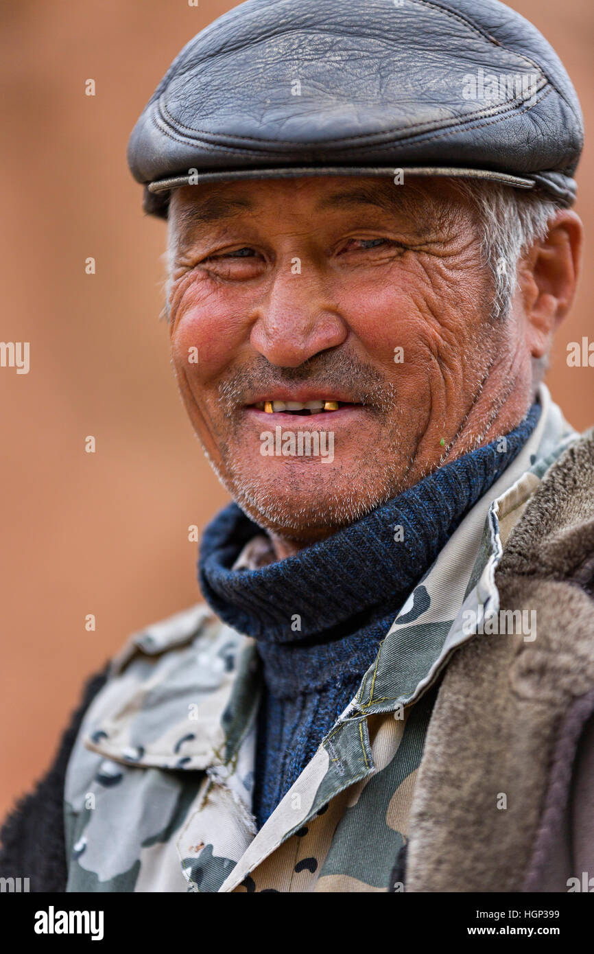 Local man from Kazakhstan smiling. Stock Photo
