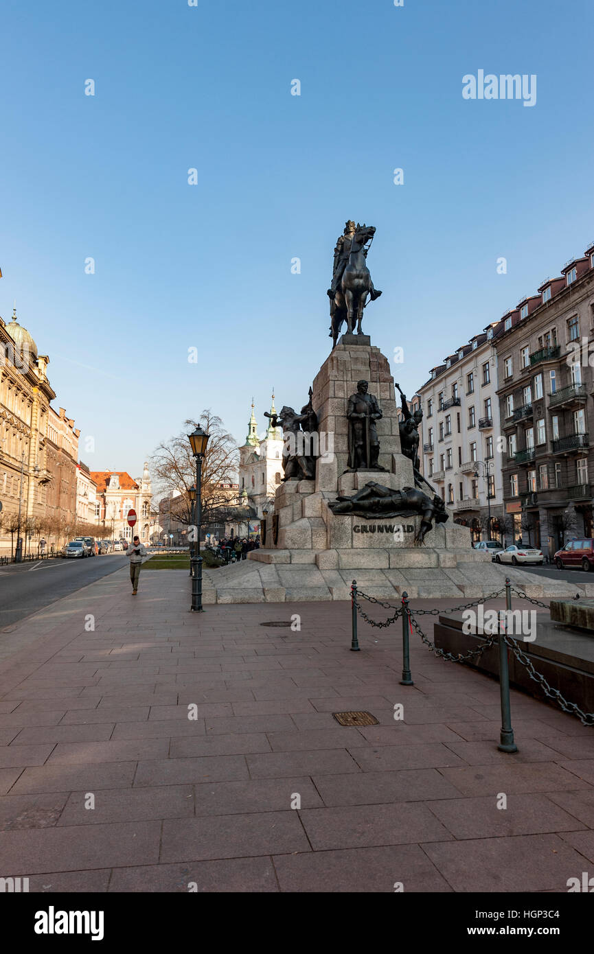 The Grunwald Monument, Krakow Stock Photo