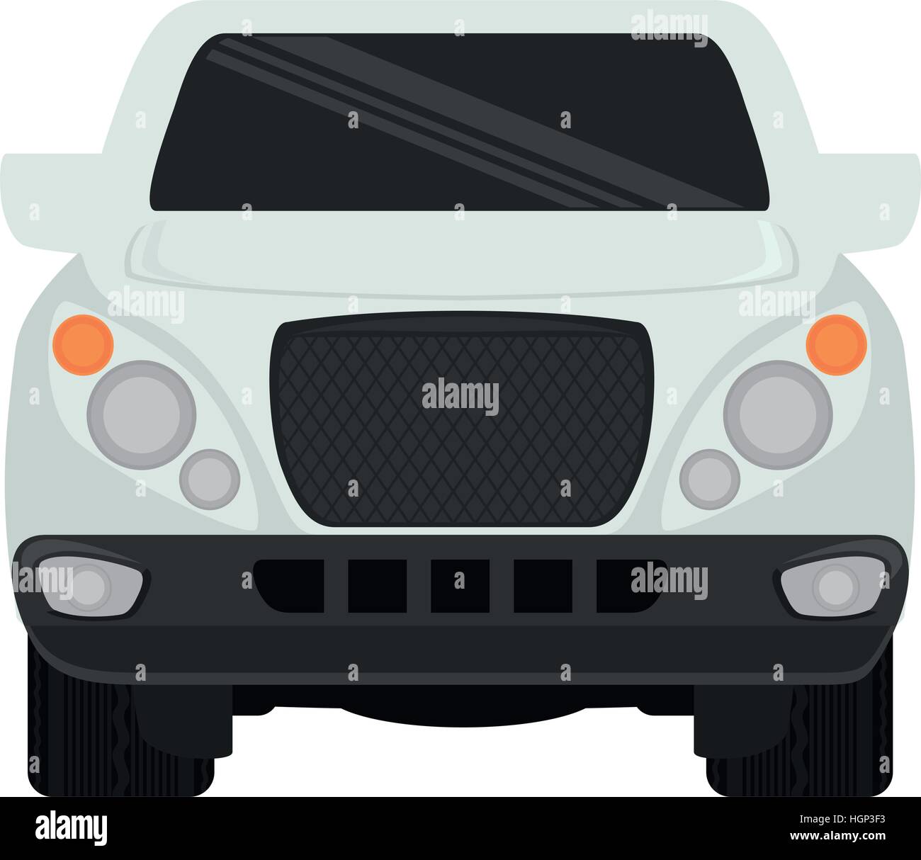 grey truck car frontview icon image vector illustration design Stock Vector