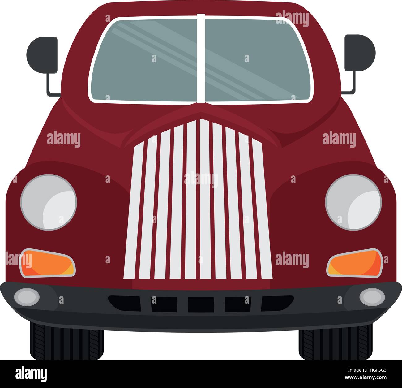 Red classic car clipart hi-res stock photography and images - Alamy