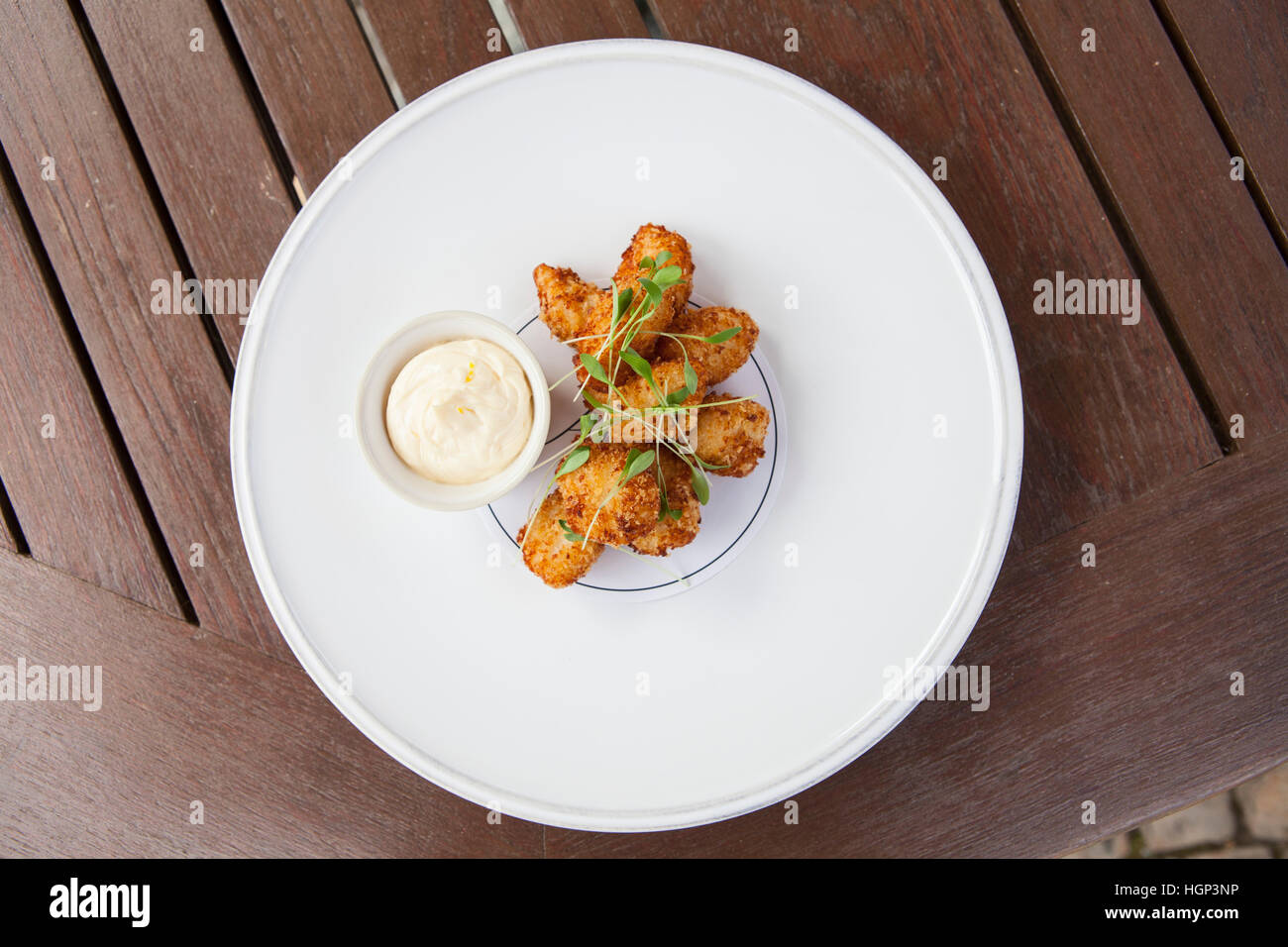 Crispy Cornish Squid, The Astor Grill Stock Photo