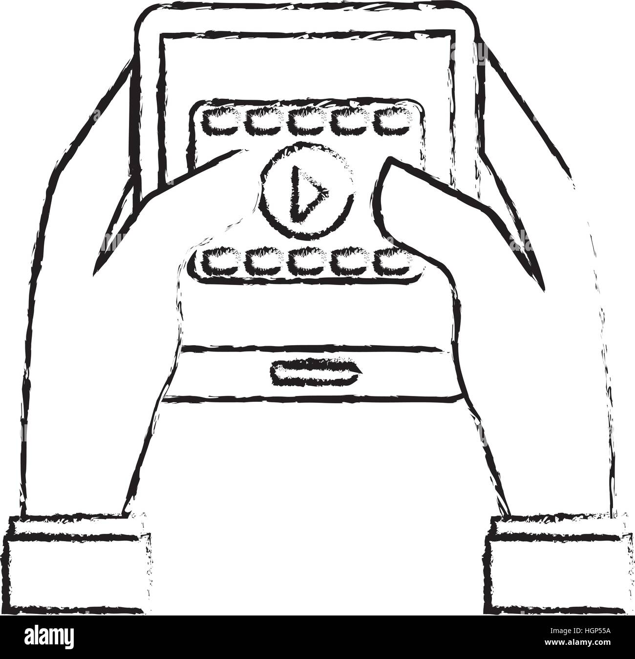 play symbol on digital device screen movie or video related icon image ...