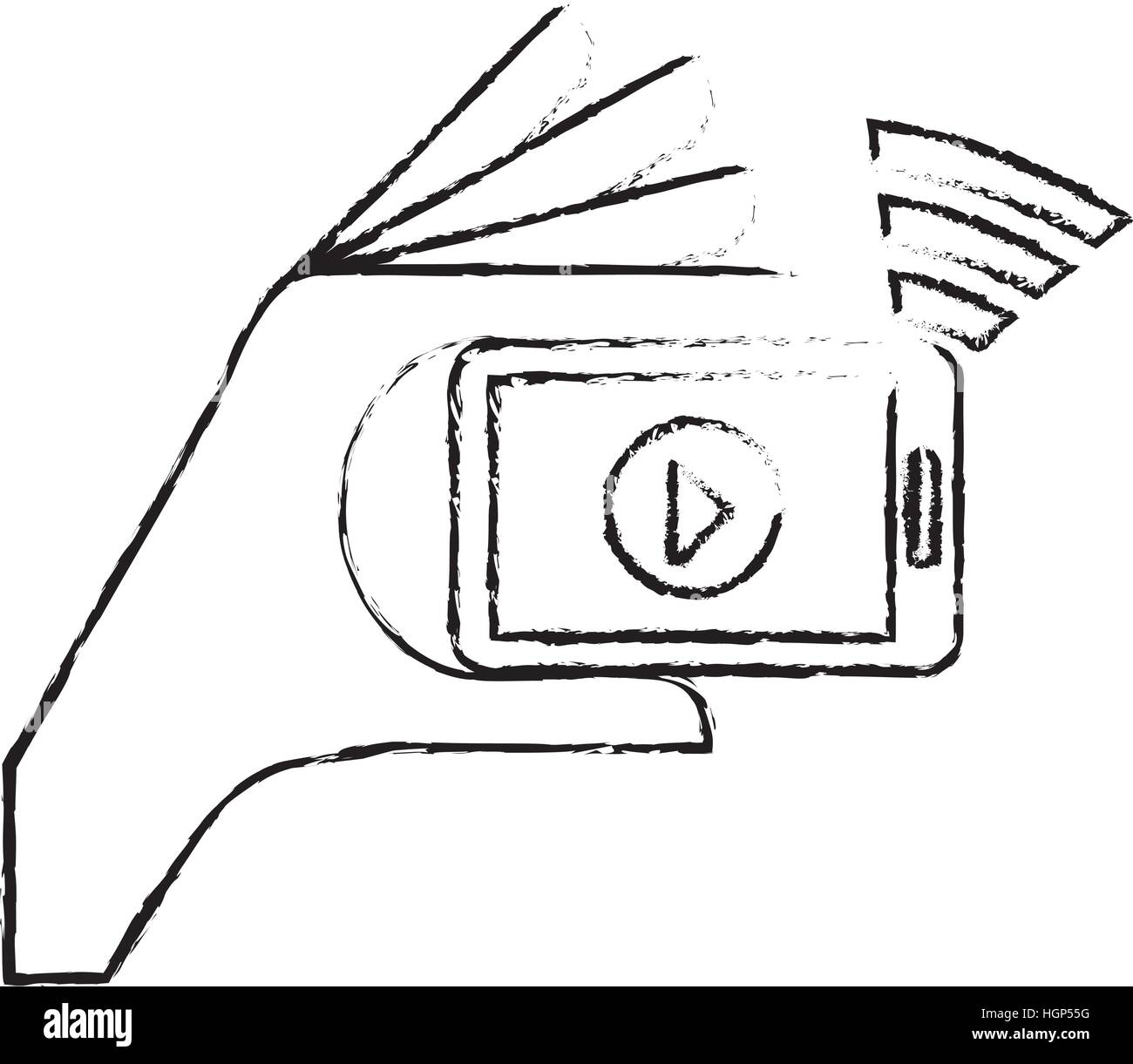 play symbol on digital device screen movie or video related icon image ...