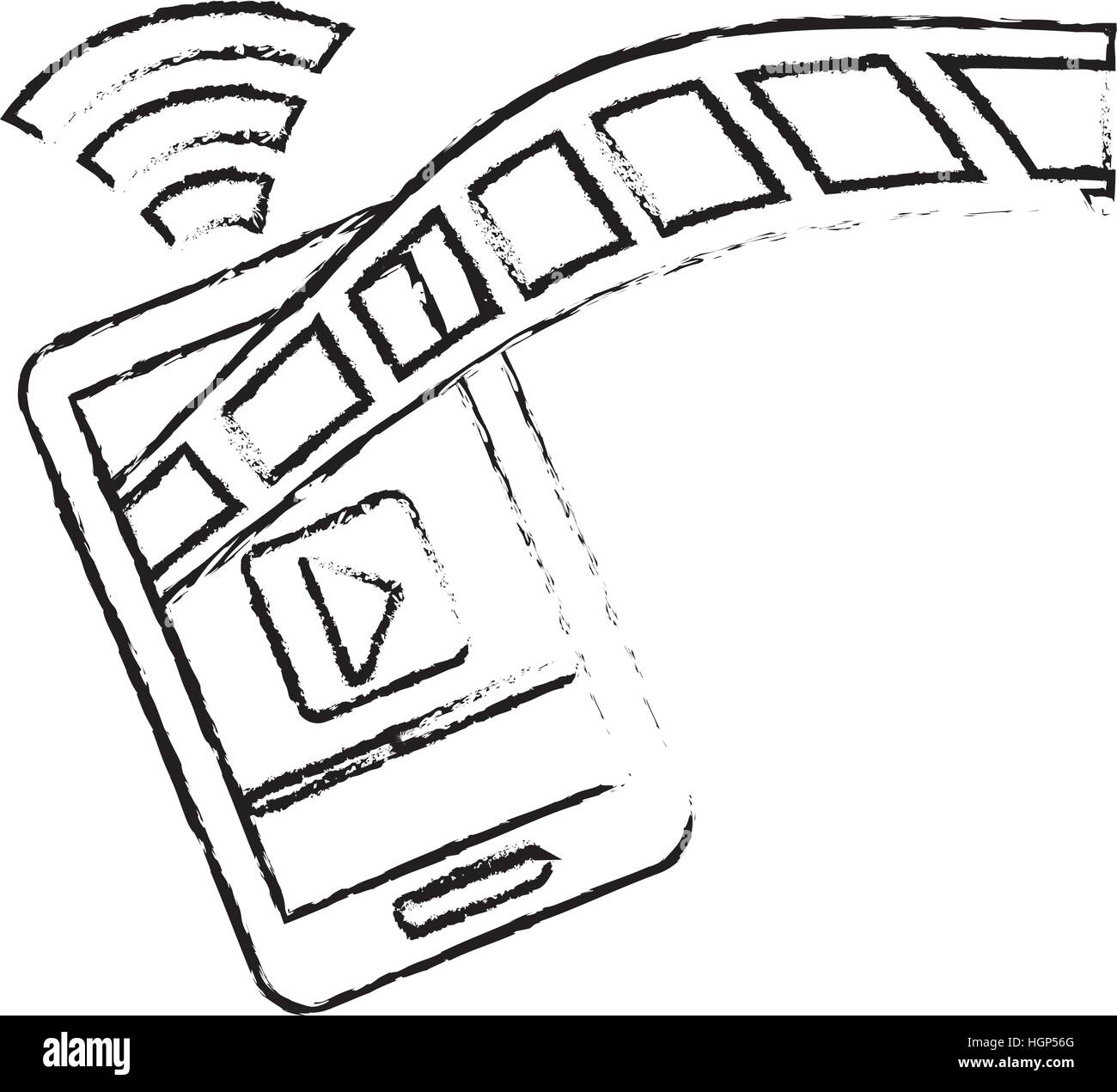 play symbol on digital device screen movie or video related icon image ...