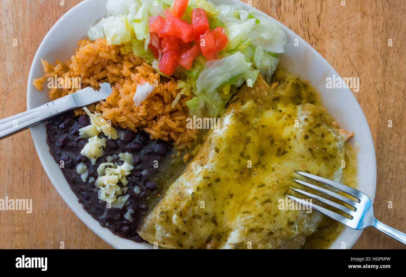 Enchiladas with beans hi-res stock photography and images - Alamy