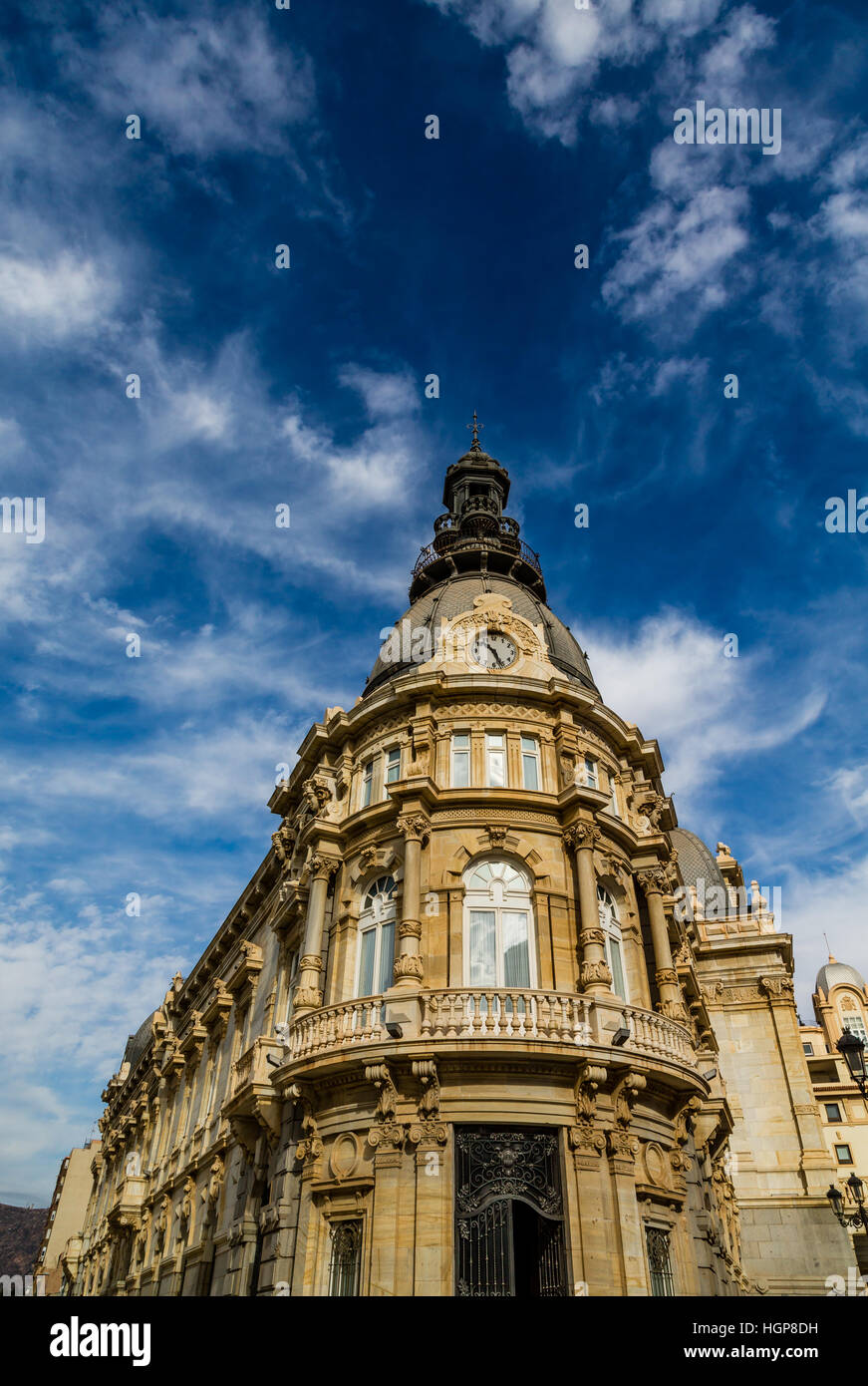 Classic stone government building in Cartegena Spain Stock Photo