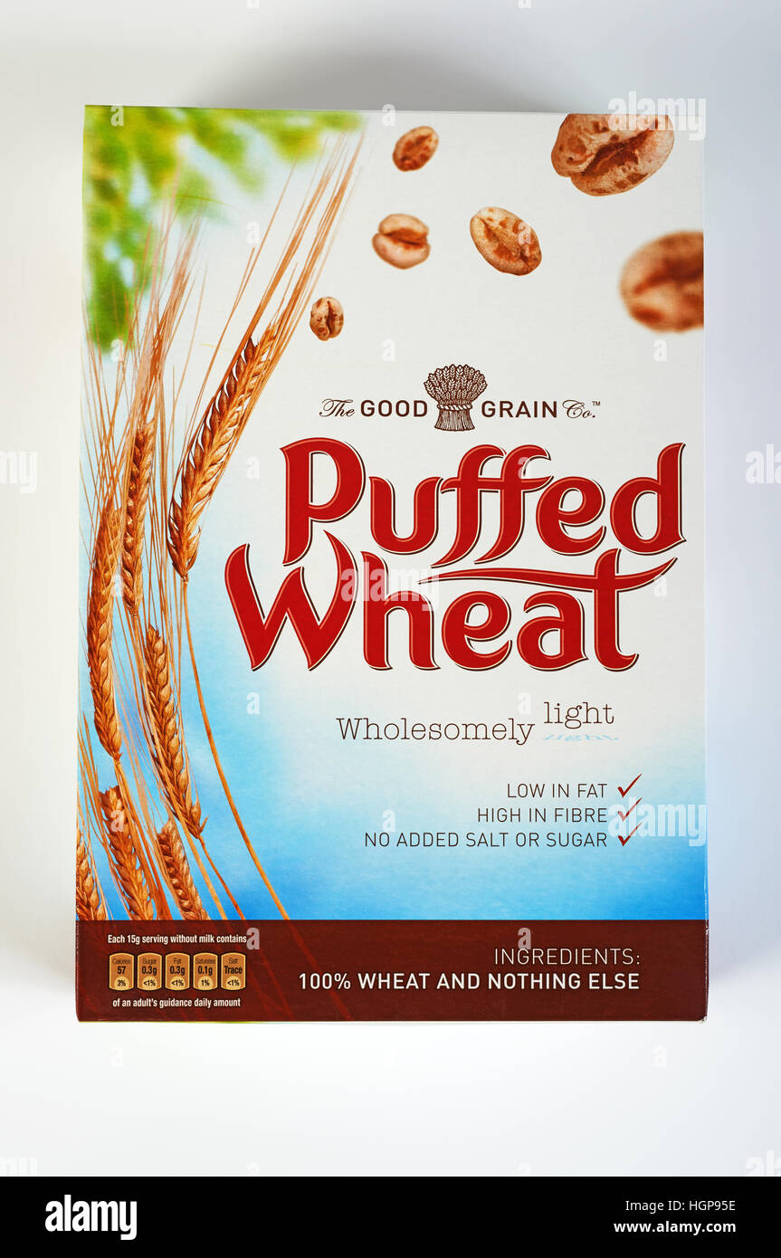 The Good grain Co. puffed wheat breakfast cereal Stock Photo