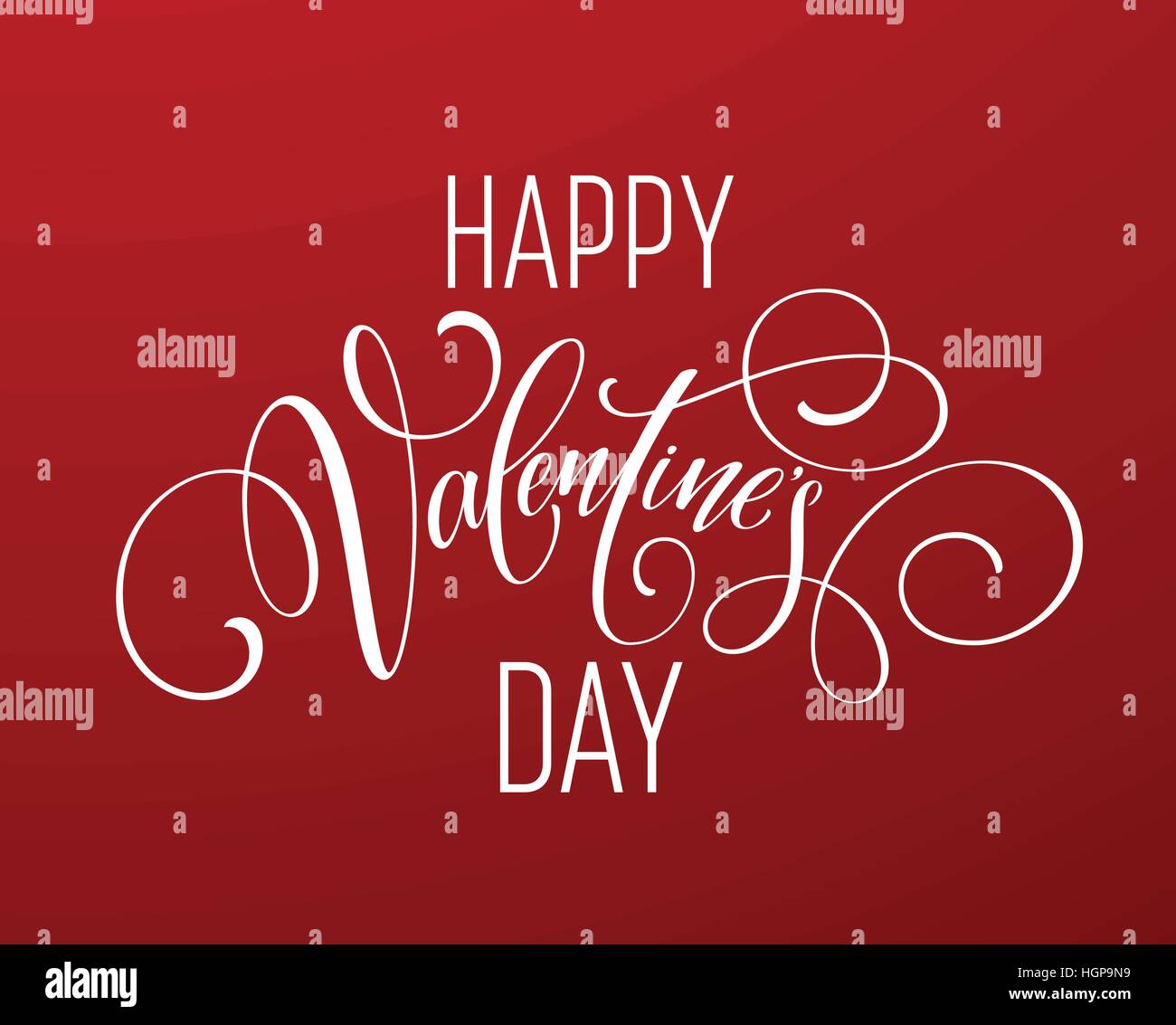 Happy Valentines Day Hand Drawing Lettering design. Vector illustration ...