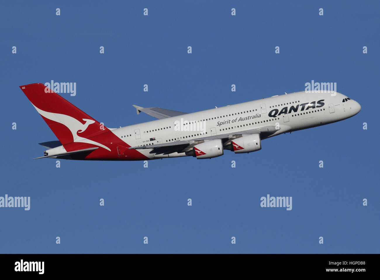 QANTAS A380 Stock Photo
