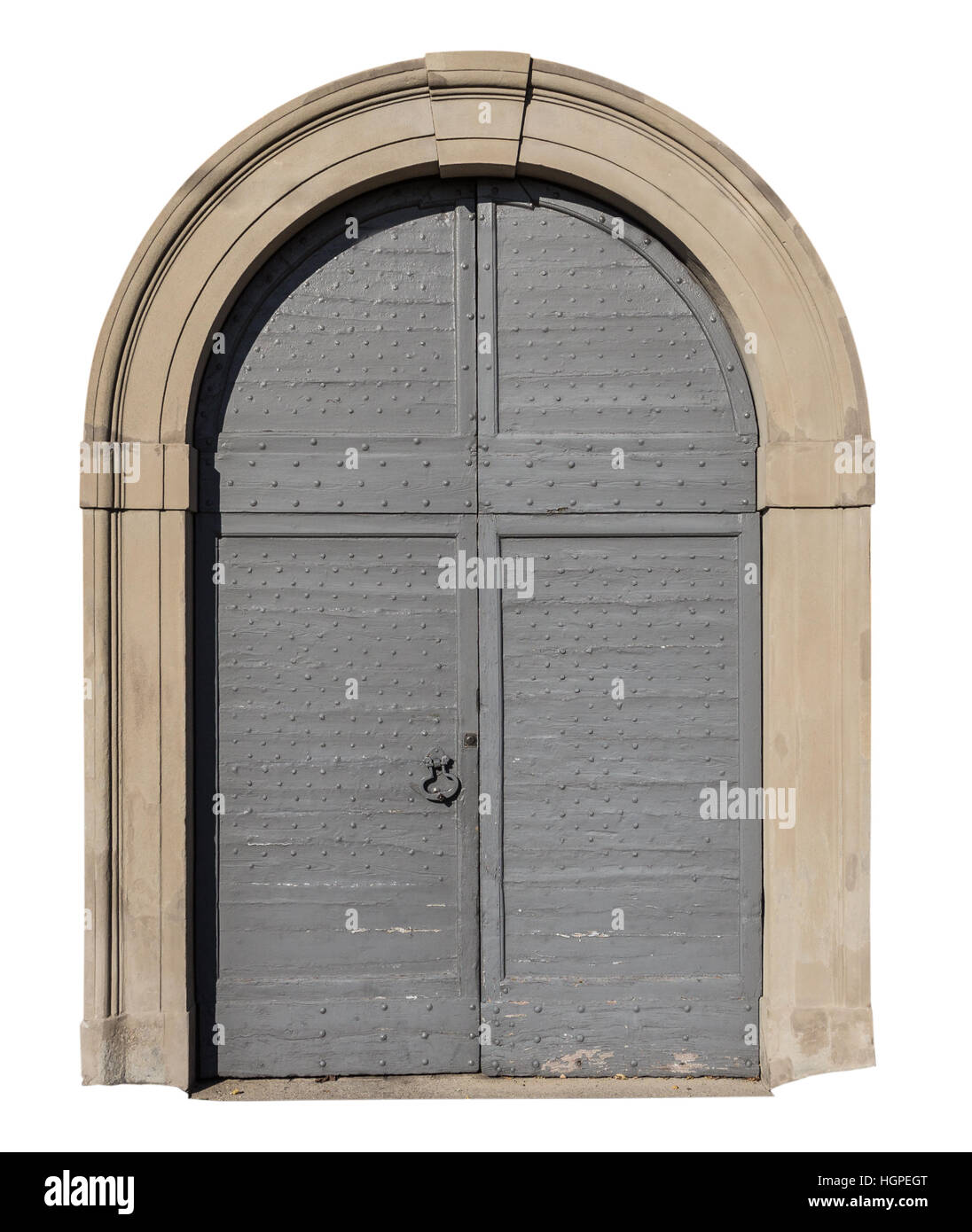 vintage italian door isolated on white background Stock Photo - Alamy