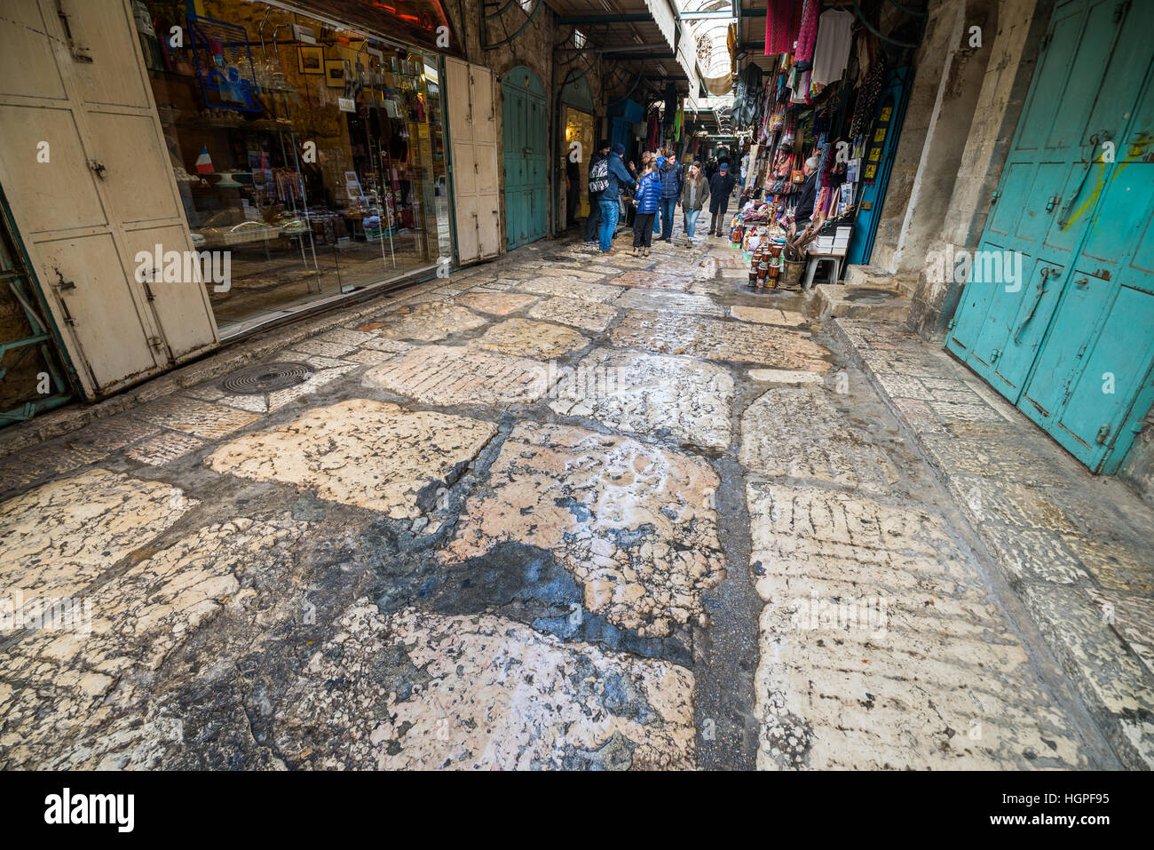 street in Jerusalem Old City, Israel Stock Photo