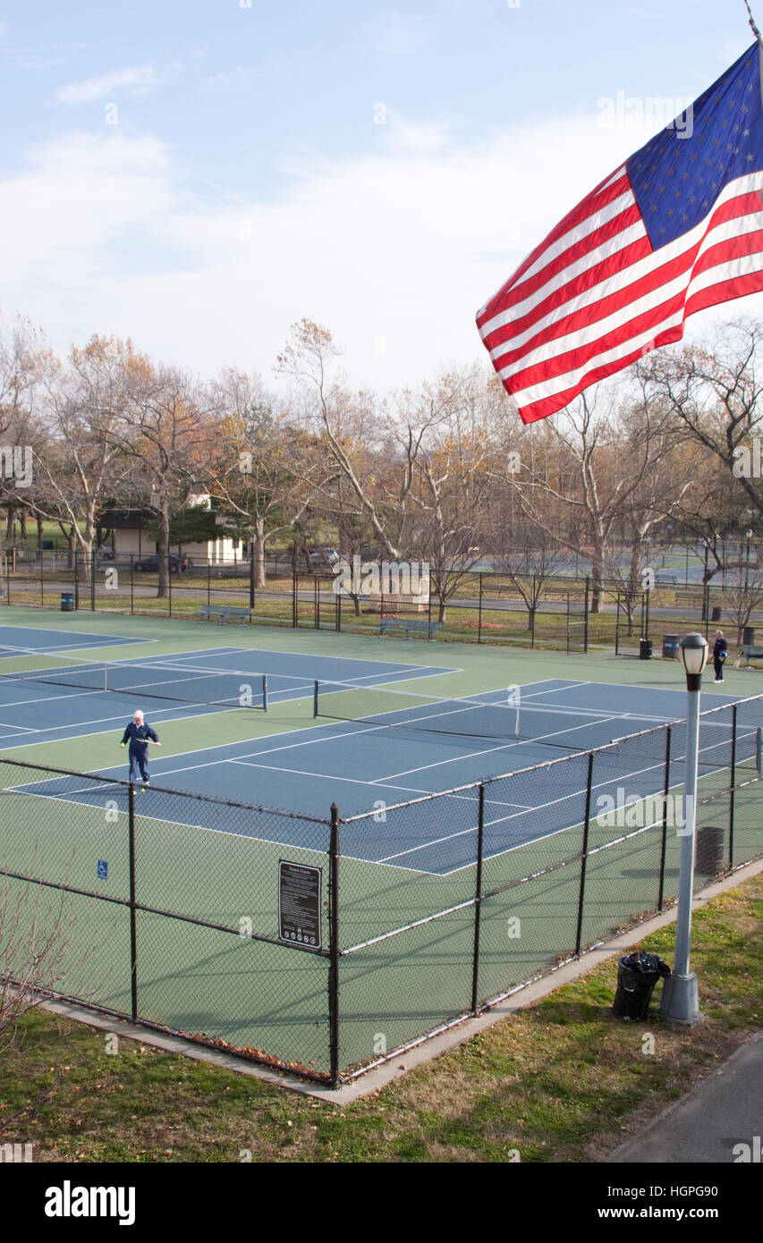 Tennis Court at Flushing Meadows Park, Queens, New York Stock Photo - Alamy