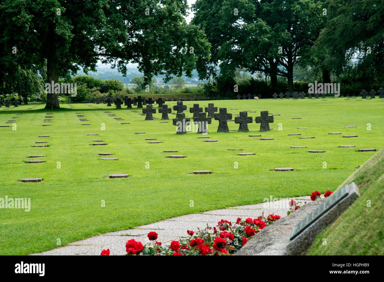 Gravestones in German cemetery in Normandy, France Stock Photo Alamy