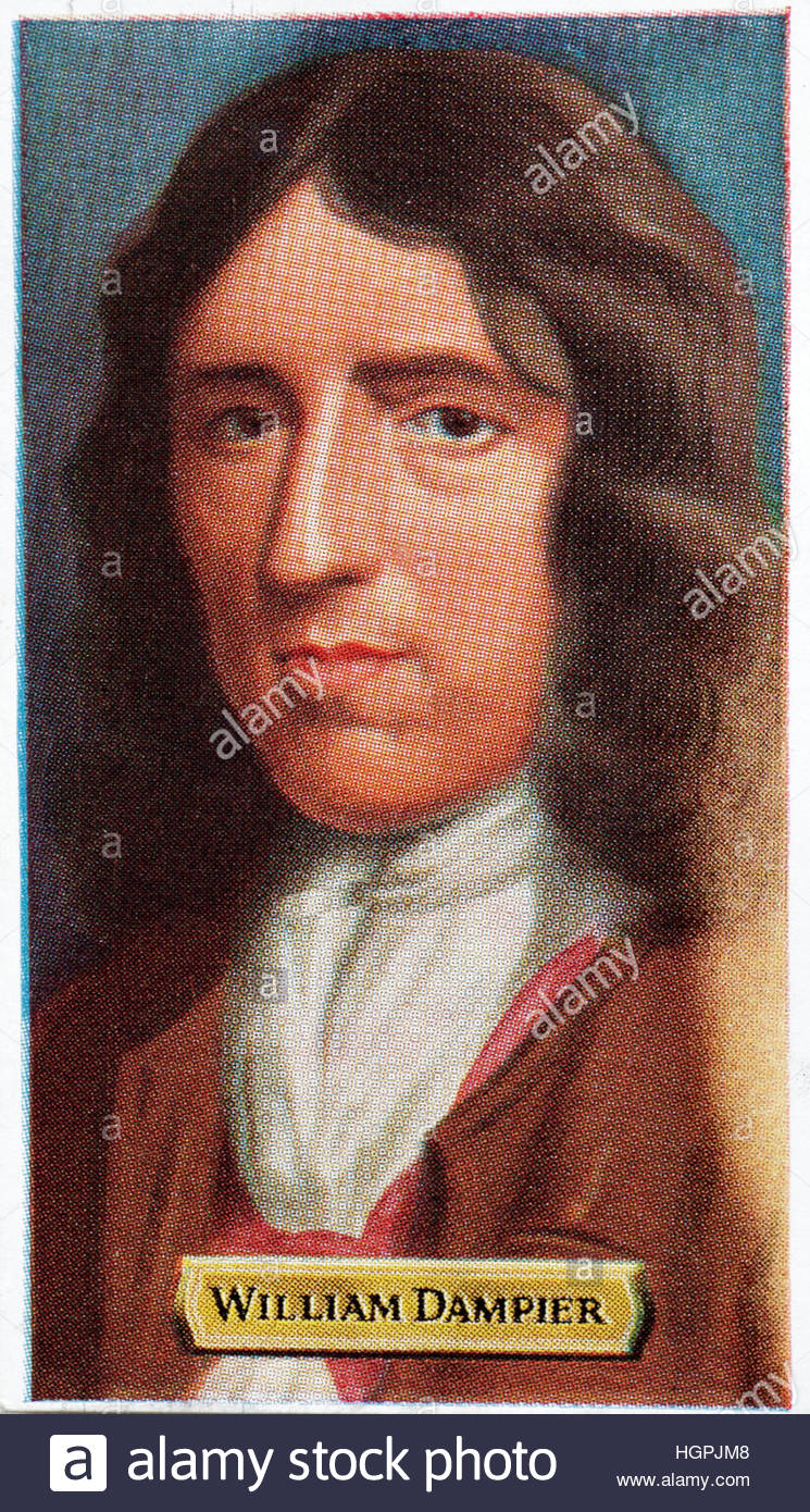 William Dampier, English Explorer 1651 - 1715, known for exploring Australia and circumnavigating the world Stock Photo